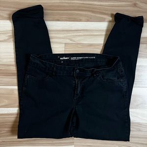 Old Navy Super Skinny Mid Rise Black Jeans